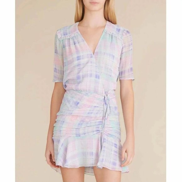 Veronica Beard Womens Dakota Plaid Silk Mini Dress, size 6 - Picture 1 of 16